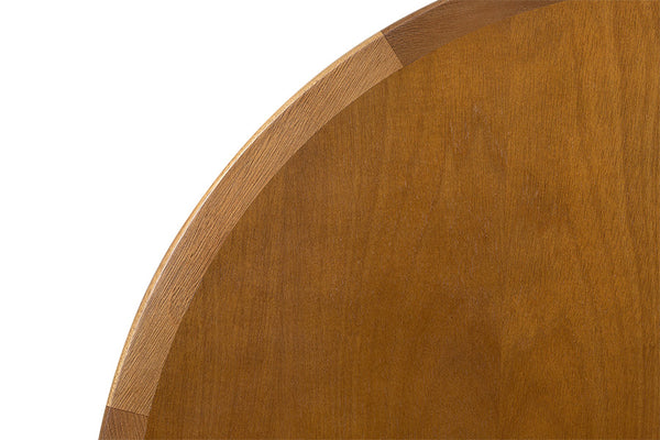 mesa de centro redonda de madeira para sala de estar didion detalhe tampo