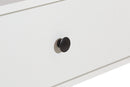 Mesa de cabeceira 1 gaveta leda branco com branco tauari detalhe puxador