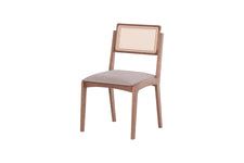 Cadeira de Jantar Ária - Amêndoa e Tecido Areia
