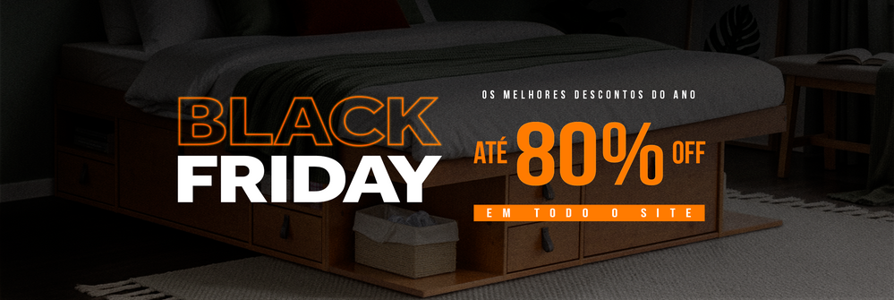 Móveis de madeira na black friday com até 80% OFF