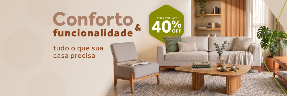Conforto e funcionalidade tudo o que sua casa precisa