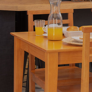 Sala de jantar com mesa de jantar 4 lugares apê nozes com 4 cadeiras apê nozes