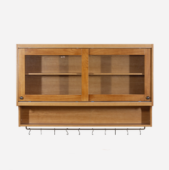 armário aéreo 2 portas sabor caseiro nozes visto na diagonal