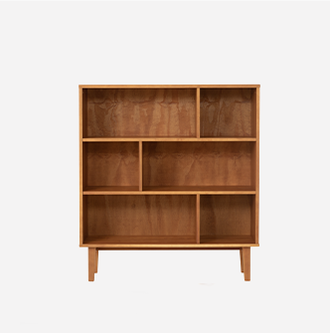 estante nichos charme doce de leite escovado vista de frente