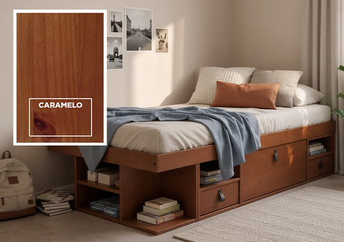 Móveis na cor caramelo