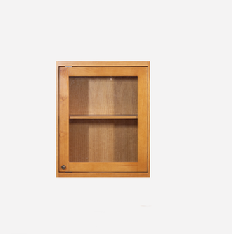 Armario aereo 1 porta sabor caseiro nozes visto na diagonal