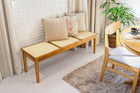 Ambiente Banco de Madeira 3 lugares Serena 137,5x40,8 cm - Mel