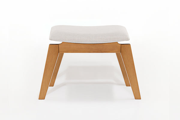 Banco de Madeira Aconchego 59x42 cm Mel e Tecido Creme frente