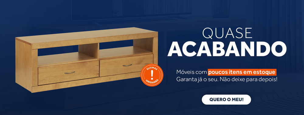 Banner home móveis com poucos itens em estoque