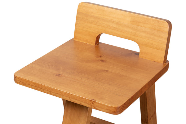 banqueta baixa para cozinha hai nozes detalhes do assento quadrado