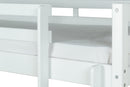 Beliche Solteiro Astro Branco Para colchão 88x188 detalhe acabamento escada