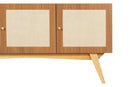 Buffet para Sala 3 Portas Bosco - Freijó e Natural detalhe porta