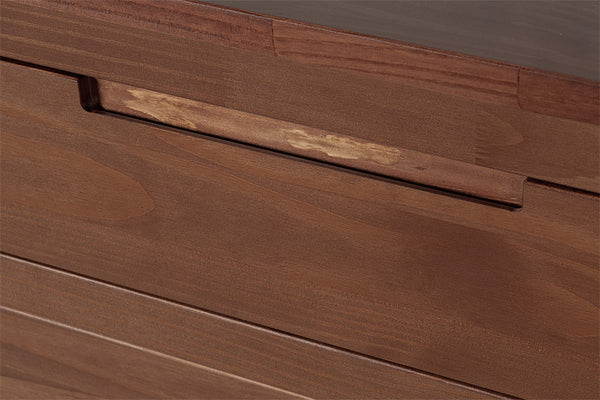 Cômoda para Quarto 6 Gavetas Sintonia - Amêndoa detalhe puxador