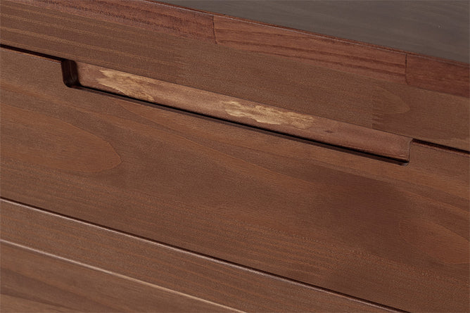 Cômoda para Quarto 6 Gavetas Sintonia - Amêndoa detalhe puxador