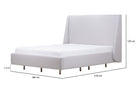 Cama Queen Estofada Siena - Caqui com medidas