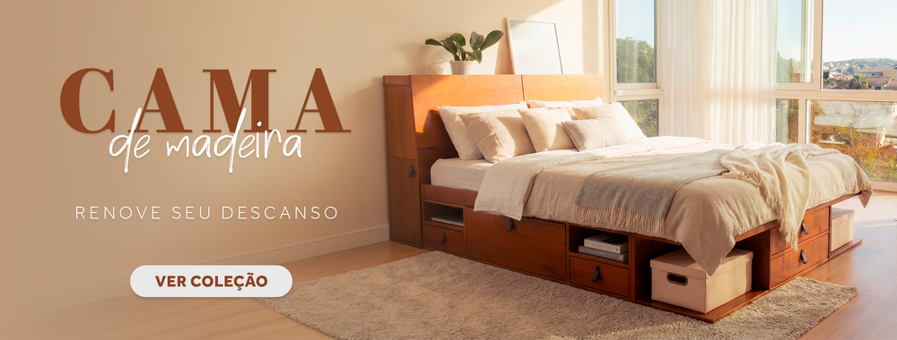 Cama de Madeira Maciça