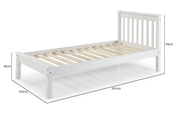 Cama de Solteiro Habitual Branco Para colchão 88.188 medidas ou cotas