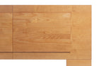 Detalhe fechada cabeceira extensivel flat bali nozes