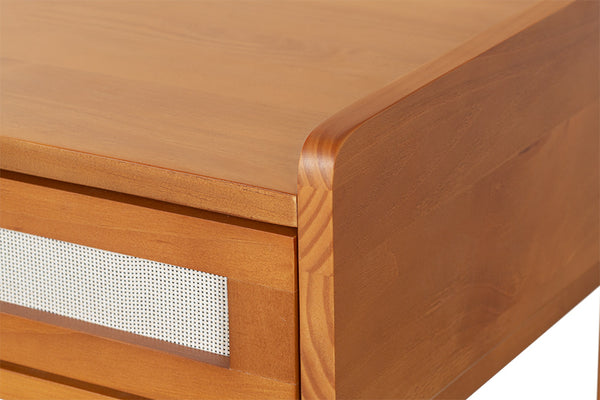 Escrivaninha com Gavetas Nora - Nozes detalhe tampo