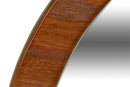 Espelho redondo Aro - 65 cm detalhe da madeira