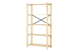 Estante de Madeira 5 Prateleiras Legno - Cru