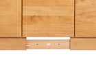 Foto detalhe aberta cabeceira extensivel flat bali nozes