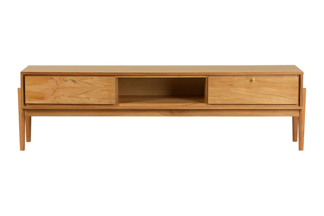 Rack para sala Grace visto de frente em fundo branco