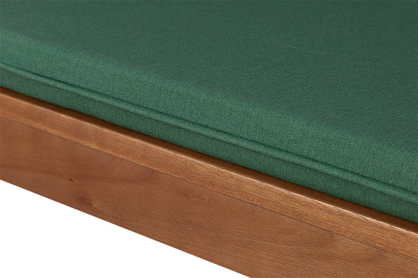 sofa 2 lugares oliva amêndoa e corda verde detalhe tecido