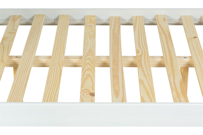 Cama de Casal Habitual Branco Para colchão 138x188 detalhe estrado