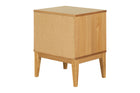 Mesa de Cabeceira 2 gavetas Serena 50x41,5 cm - Mel vista de costas