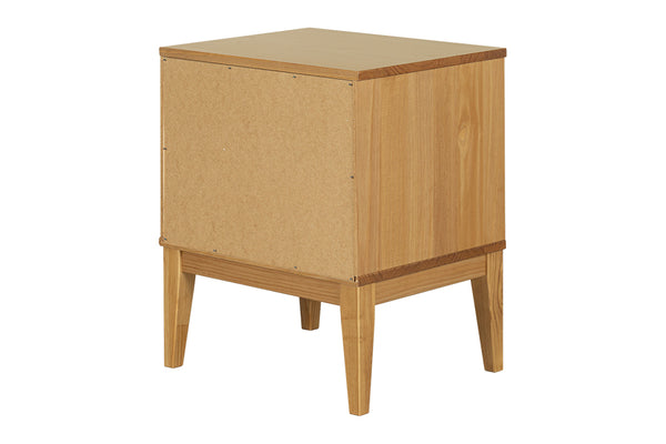 Mesa de Cabeceira 2 gavetas Serena 50x41,5 cm - Mel vista de costas
