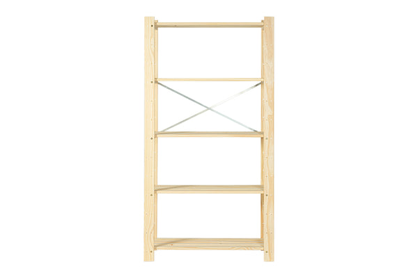 estante para livros legno completa cru vista de frente