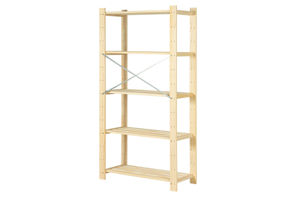 estante para livros legno completa cru vista de costas
