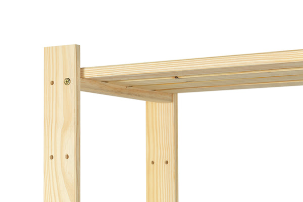 estante para livros legno completa cru vista detalhe superior