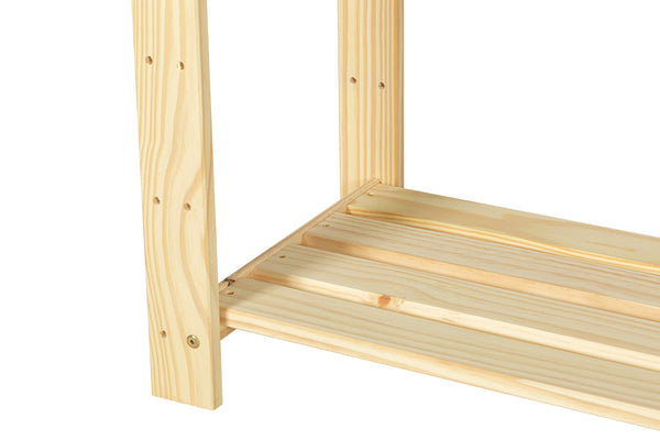 estante para livros legno completa cru vista detalhe inferior