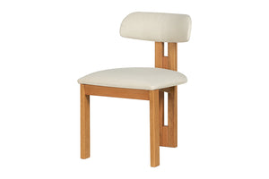 Cadeira de Jantar Estofada Trina - Tecido Bege