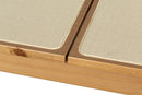 Banco de Madeira 3 lugares Serena 137,5x40,8 cm - Mel detalhe tela