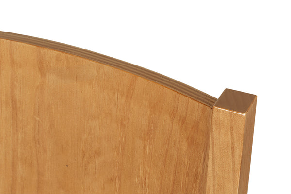 cadeira de escritorio euro kit com 2 nozes e tecido bege claro detalhe encosto