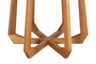 Mesa de Jantar Redonda de Madeira Atrio 130 cm Mel detalhe pés