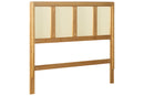 Cabeceira de Cama Casal Serena 140 cm - Mel visto de costas