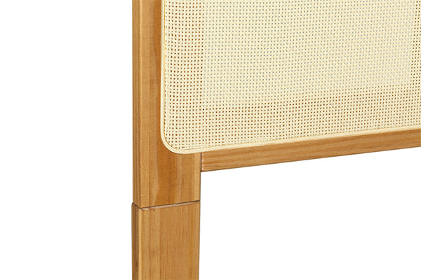 Cabeceira de Cama Casal Serena 140 cm - Mel detalhe madeira