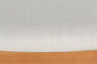 Banco de Madeira 2 lugares Aconchego 110x42 cm Mel e Tecido Creme detalhe tecido