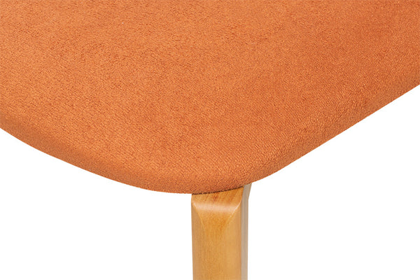 cadeira maria terracota detalhe tecido