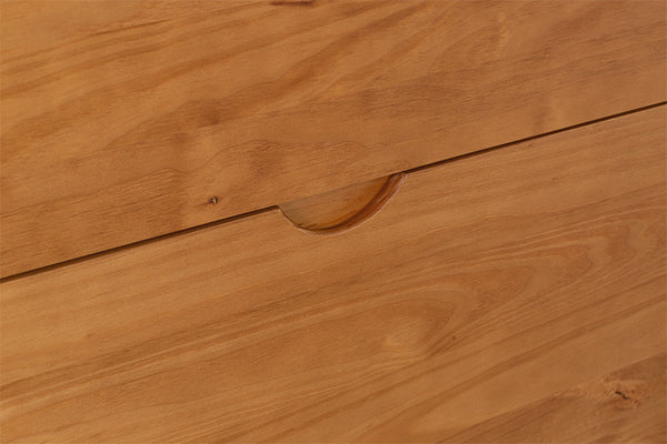 Sapateira de gaveta Liz cor nozes detalhe puxador