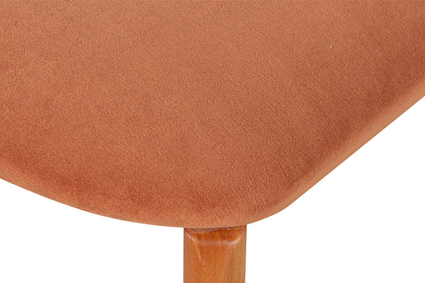 cadeira maria terracota detalhe tecido