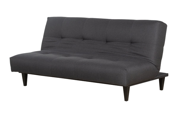 sofa reclinavel cama denver grafite visto na diagonal como sofa
