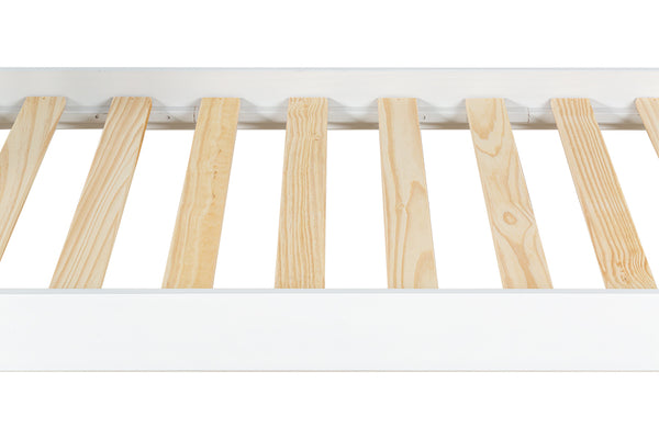 Cama de Solteiro Habitual - Branco - Para colchão 88x188 detalhe estrado