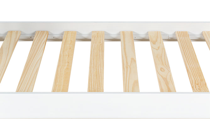 Cama de Solteiro Habitual - Branco - Para colchão 88x188 detalhe estrado