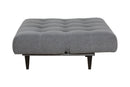 Sofá-Cama 3 Lugares Denver - Tecido Cinza visto de lado aberto