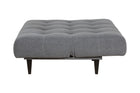 Sofá-Cama 3 Lugares Denver - Tecido Cinza visto de lado aberto